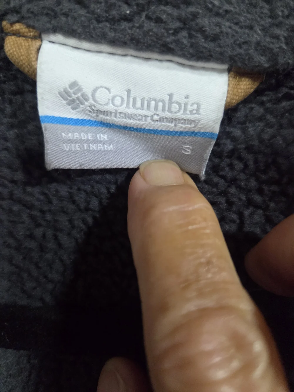 Columbia Men's Small Tan Canvas Fleece Lined Full Zip Jacket